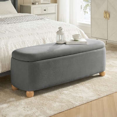 Felipe Modern Storage Bench with Solid Wood Legs by HULALA HOME