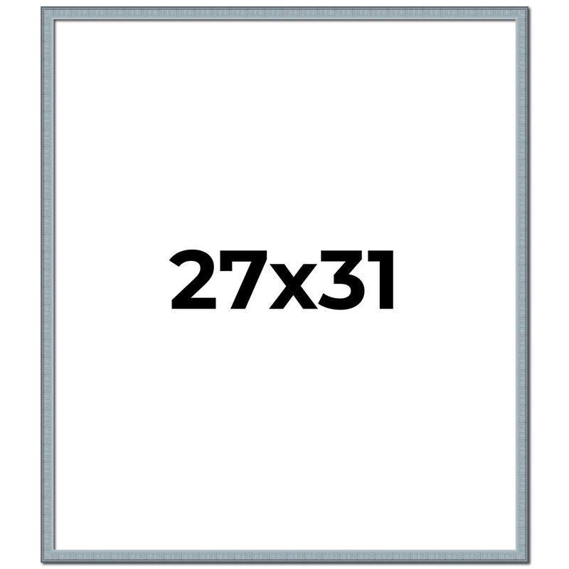 27x31 Frame Rustic Sky Blue Solid Wood Picture Frame | 0.75 Inch
