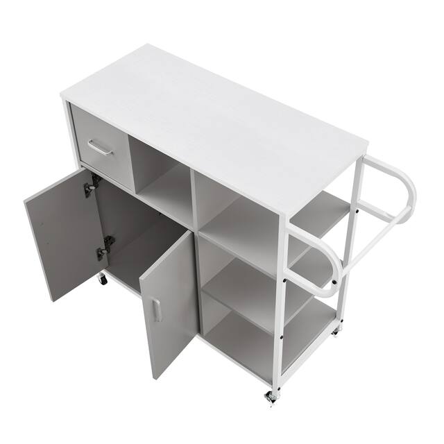 Mobile Bar Cart Serving Wine Cart with Wheels, 3-tier Metal Frame Elegant Wine Storage