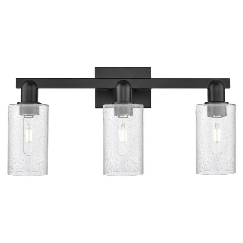 Innovations Lighting Endless Possibilities Arcadia - Clymer - 3 Light 23" Bath Vanity Light - Seedy/Matte Black
