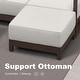 preview thumbnail 7 of 8, PURPLE LEAF Caesar L-Shaped White Outdoor Couch with 9.6" Thick for Yard Porch Deck Patio Conversation Sets
