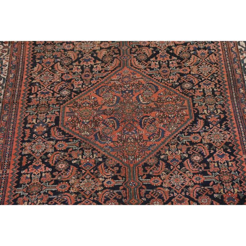Pre-1900 Antique Malayer Persian Runner Rug Hand-knotted Wool Carpet - 6'10" x 15'7"