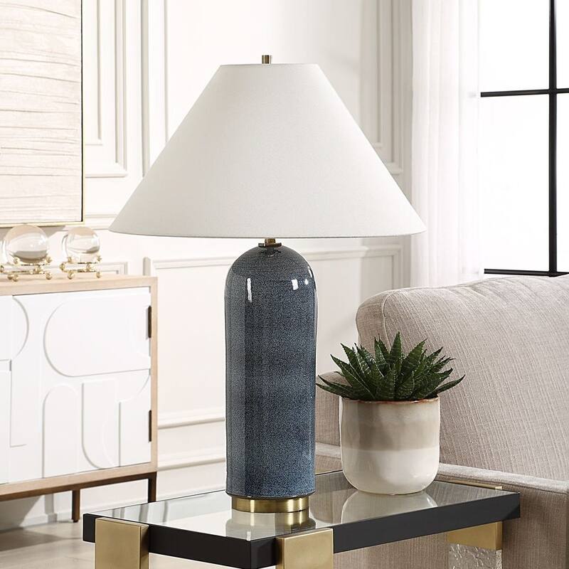 Uttermost Mayetta Deep Blue Table Lamp - N/A