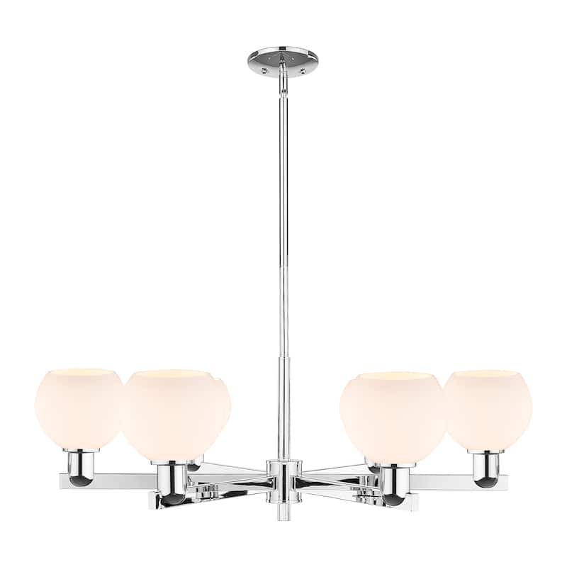 Innovations Lighting Endless Possibilities Arcadia - Athens - 6 Light 36" Stem Hung Chandelier - Polished Chrome/Matte White