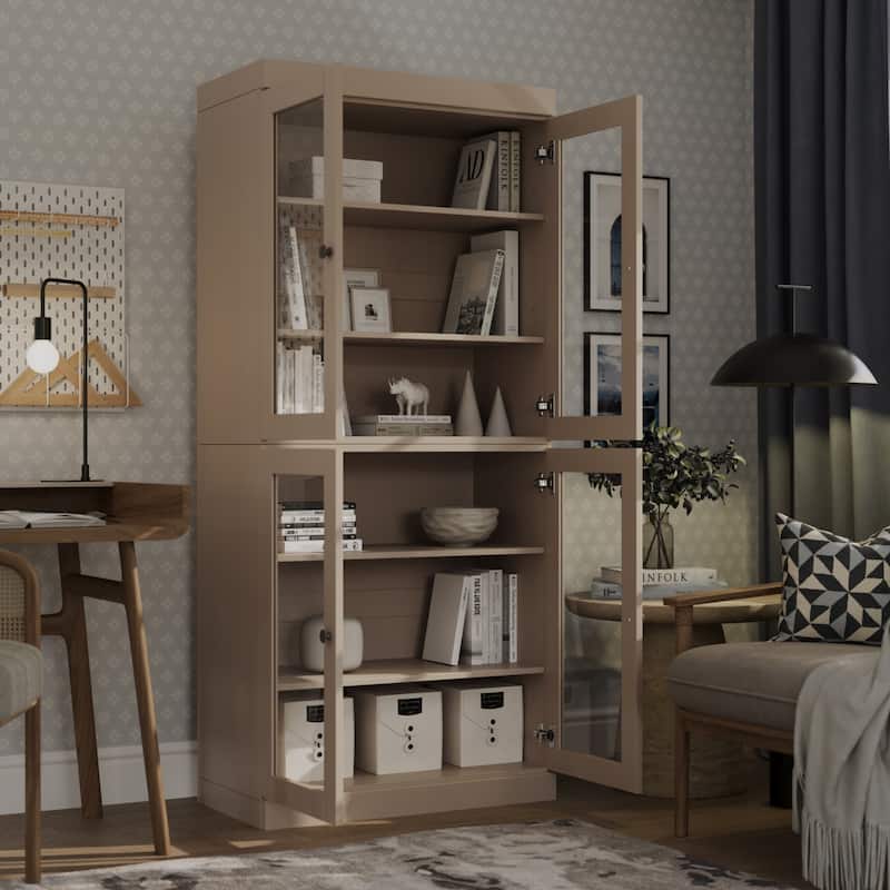 100% Solid Wood 6-Shelf Bookcase with Optional Doors by Palace Imports