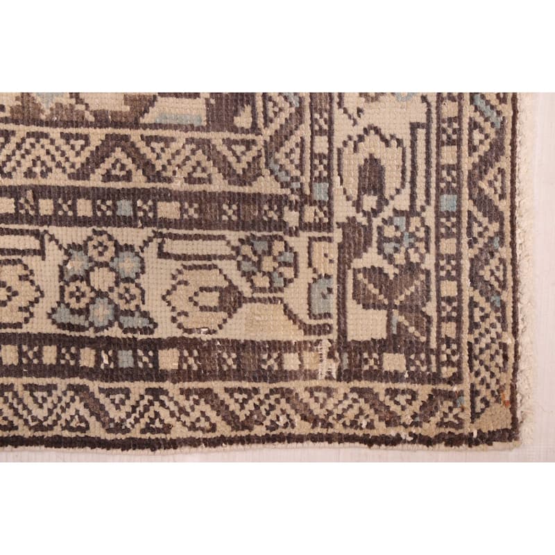 ECARPETGALLERY Hand-knotted Antalya Vintage Beige Wool Rug - 3'7 x 10'2