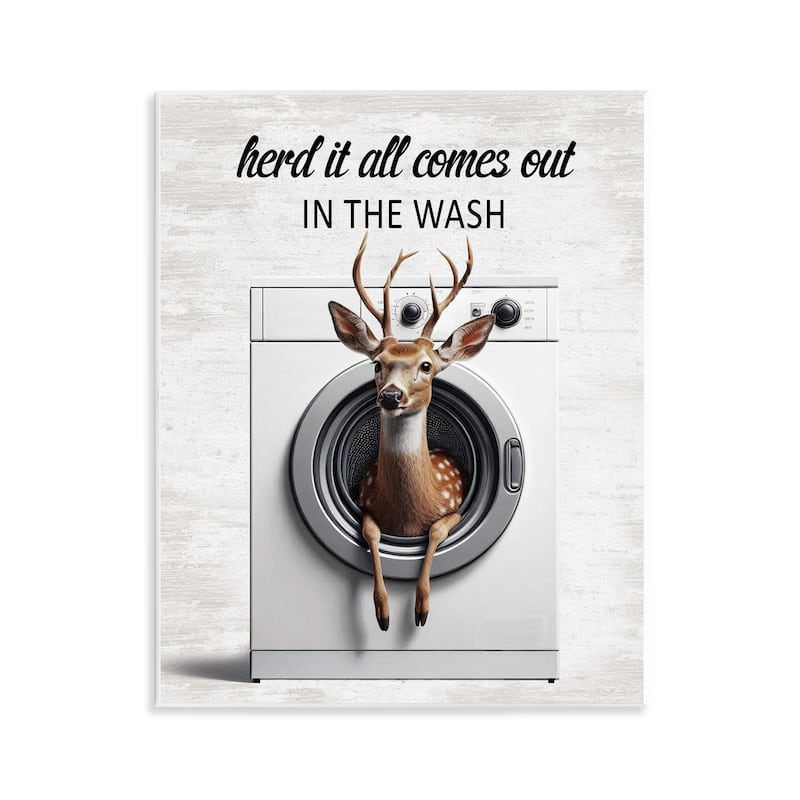 Stupell Herd It Comes Out In Wash Wall Plaque Art Design By Lettered and Lined - 11 x 14