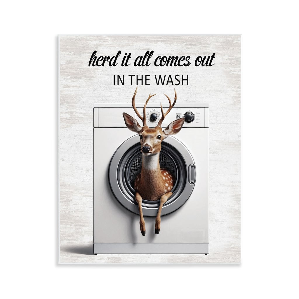 Stupell Herd It Comes Out In Wash Wall Plaque Art Design By Lettered and Lined