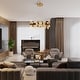 preview thumbnail 1 of 13, Modern Glam 24-Light LED Drum Chandelier for Dining Room - D 31.1" x H 72.4" Max