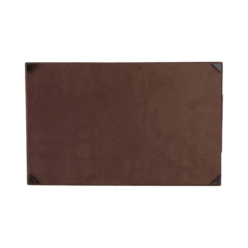 Wood Metal Modern Serving Tray with Handles Home Decor - Brown, 2" - 19.0"