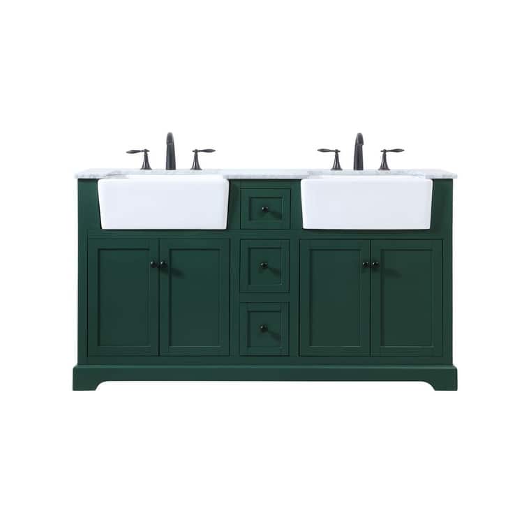 Elegant Lighting VF60260D Franklin 60" Free Standing Double Basin