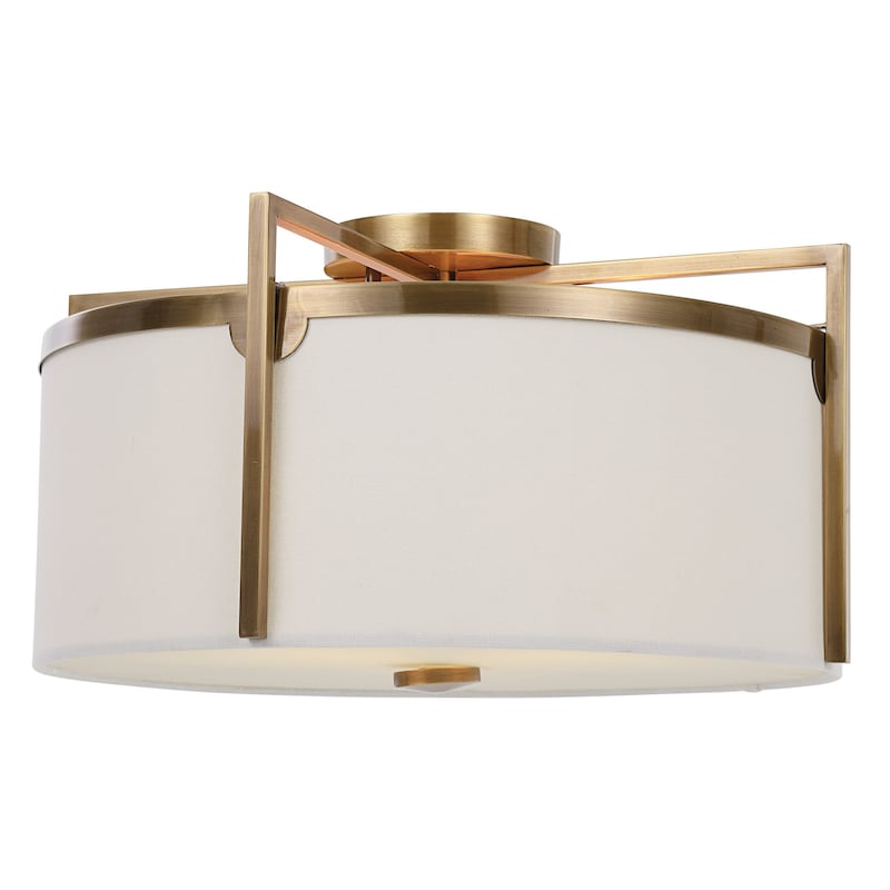 Uttermost 22283 Colfax 3 Light 21" Wide Semi-Flush Drum Ceiling