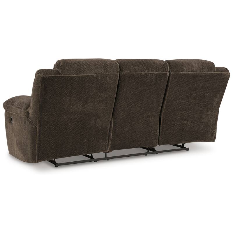 Briar Manual Reclining Sofa Brown Polyester, Pillow Top Arms, 91 Inch