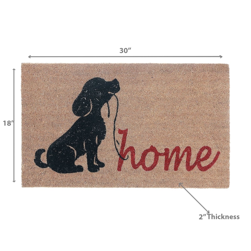 Coir Door Mat Dog Home 18 X 30