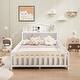 preview thumbnail 2 of 21, Full-size Floor Beds with Bookcases and Blackboards, Versatile with Guard rails, Solid Wood Floor Beds with Storage Headboards