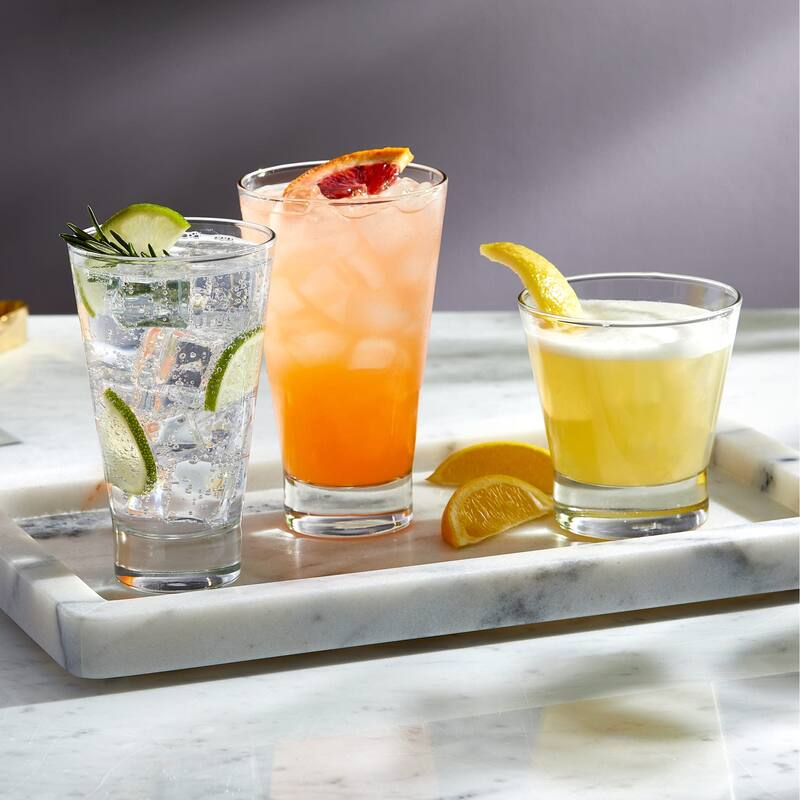 Libbey Modern Bar Essentials Double Old Fashioned Glasses, 10.5-ounce, Set of 6 - Set of 6