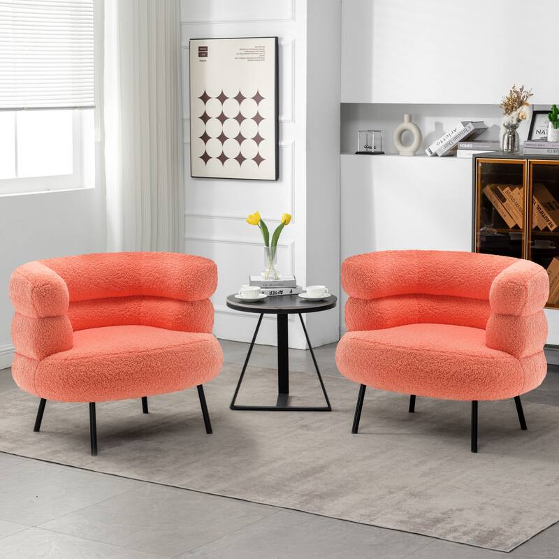 XINMICS Modern Accent Chair Upholstered Armchair for Living Room, Bedroom