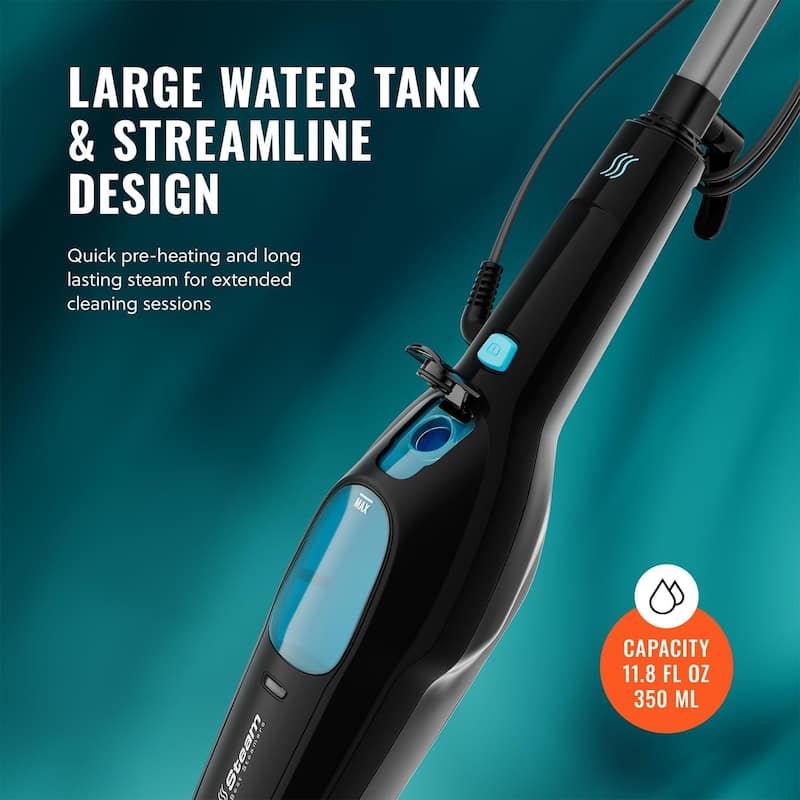 PurSteam Professional Steam Mop, Multi-Surface Floor Cleaner for Hardwood, Fast Heating, Lightweight & Chemical-Free Cleaning