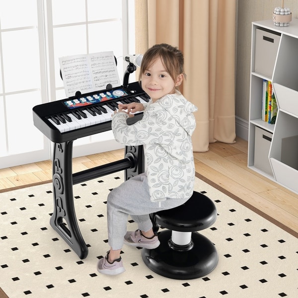 slide 2 of 10, Kids Piano Keyboard 37-Key Kids Toy Keyboard Piano with Microphone - 16.1" x 9" x 17.9" (L x W x H) Kids