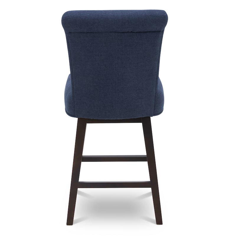 Spruce & Spring Noah Upholstered 26-inch Counter Height Swivel Barstool Set