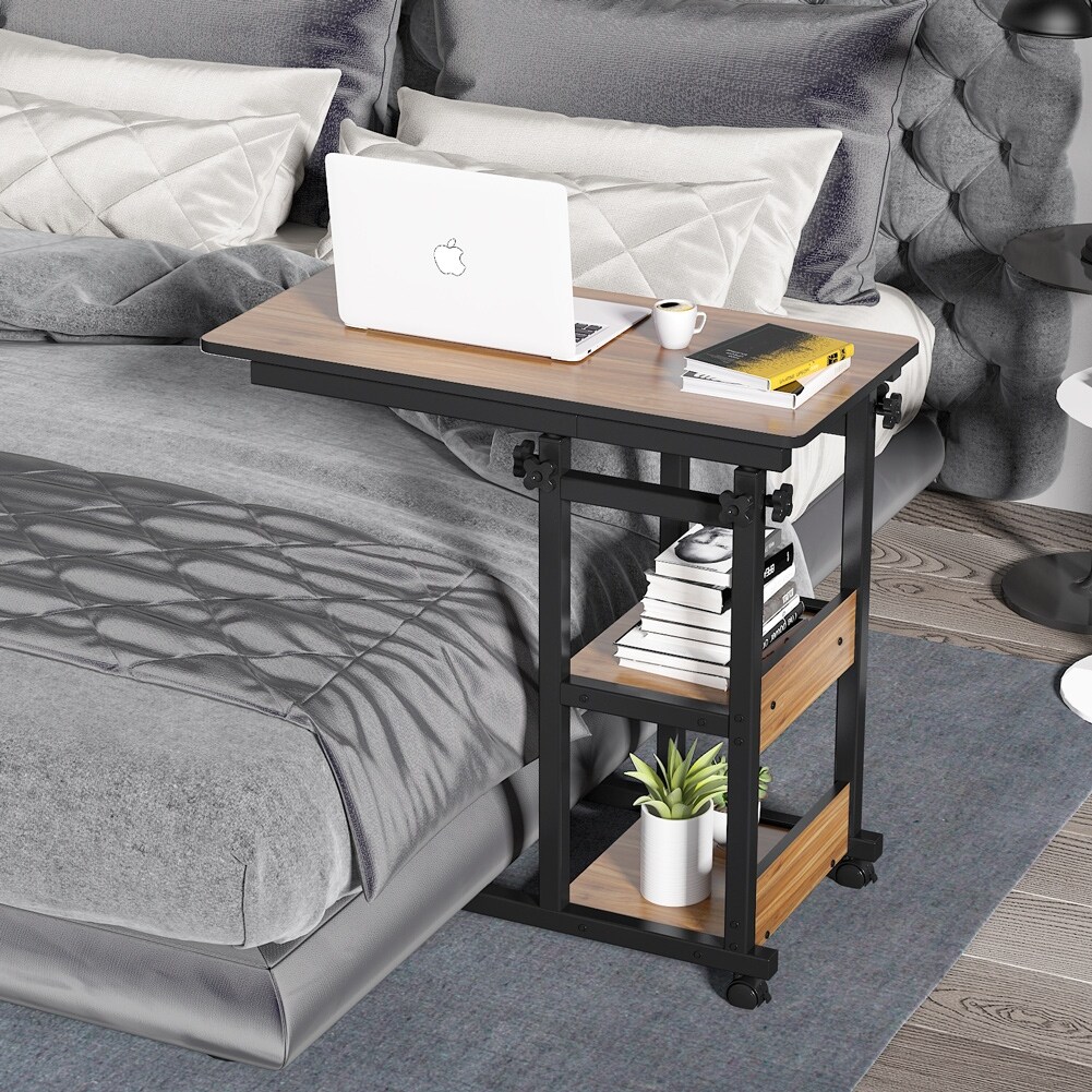 Shop Mobile Couch Table C Table Sofa Side End Table Height Adjustable Overstock 32229842