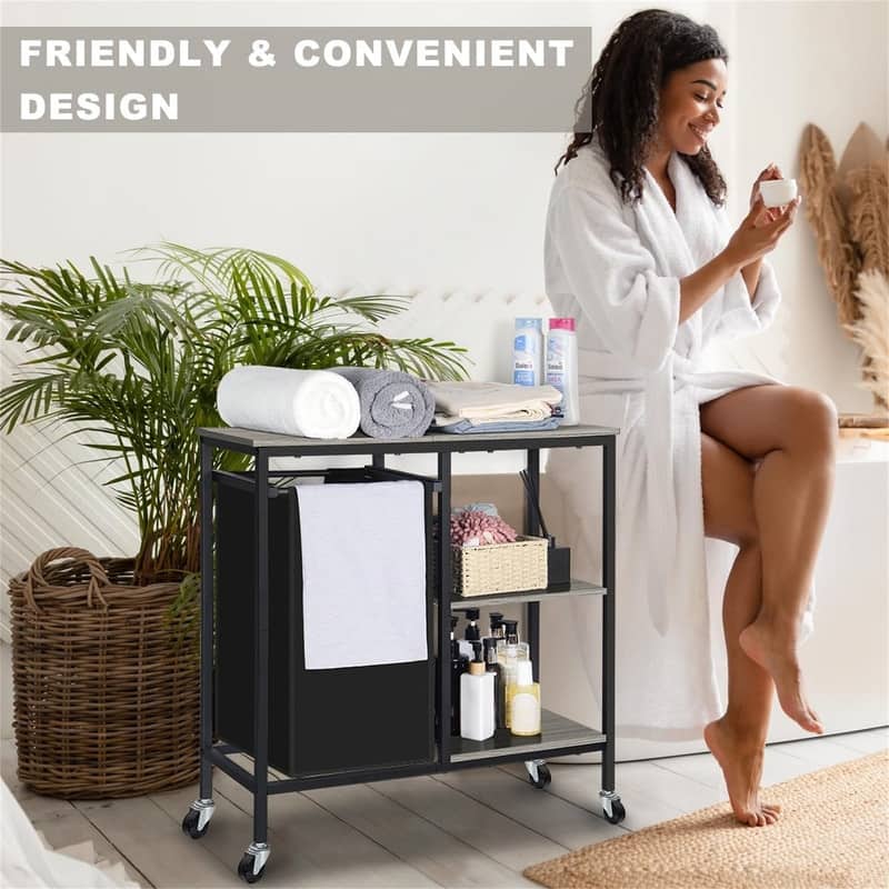 Laundry Sorter with Three Shelf - ‎29.3 x 11.8 x 29.9