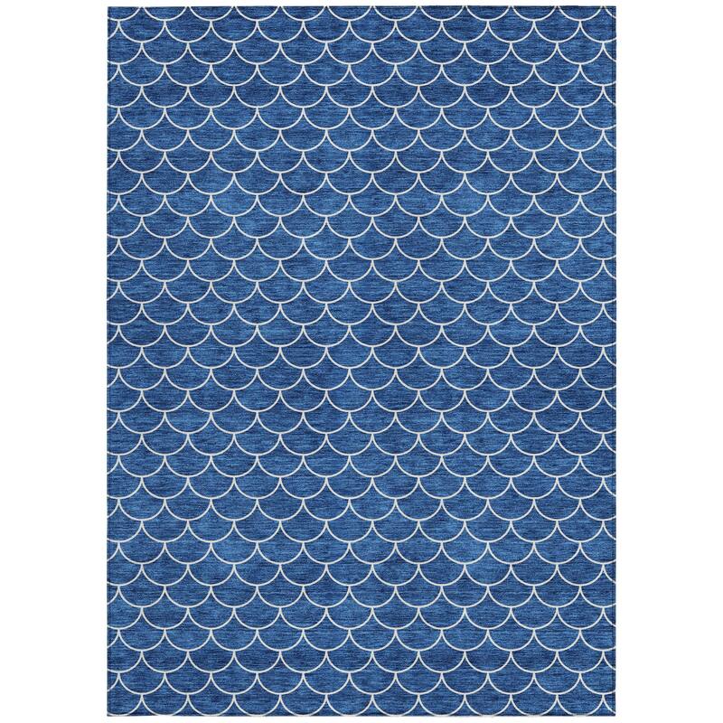 HomeRoots Geometric Transitional Rectangle Outdoor Rug