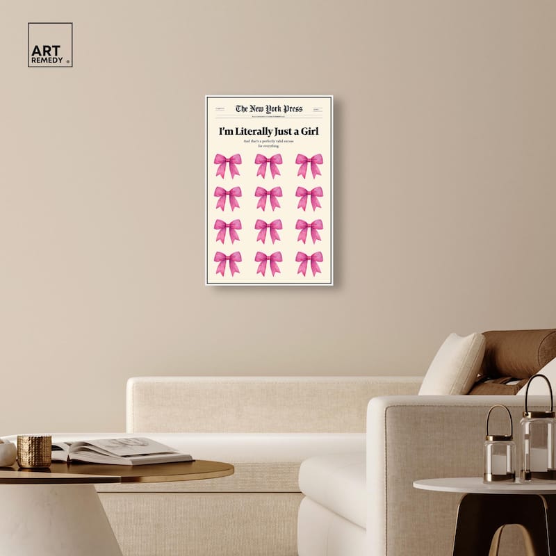 I'm Literally Just a Girl Canvas by Art Remedy