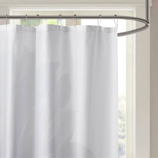 Madison Park Quinn Printed Floral Cotton Shower Curtain