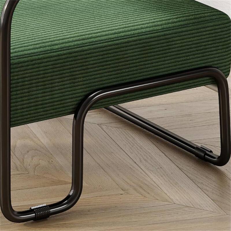 Corduroy Fabric Sofa Chair with Iron Frame, Lazy Individual Chair