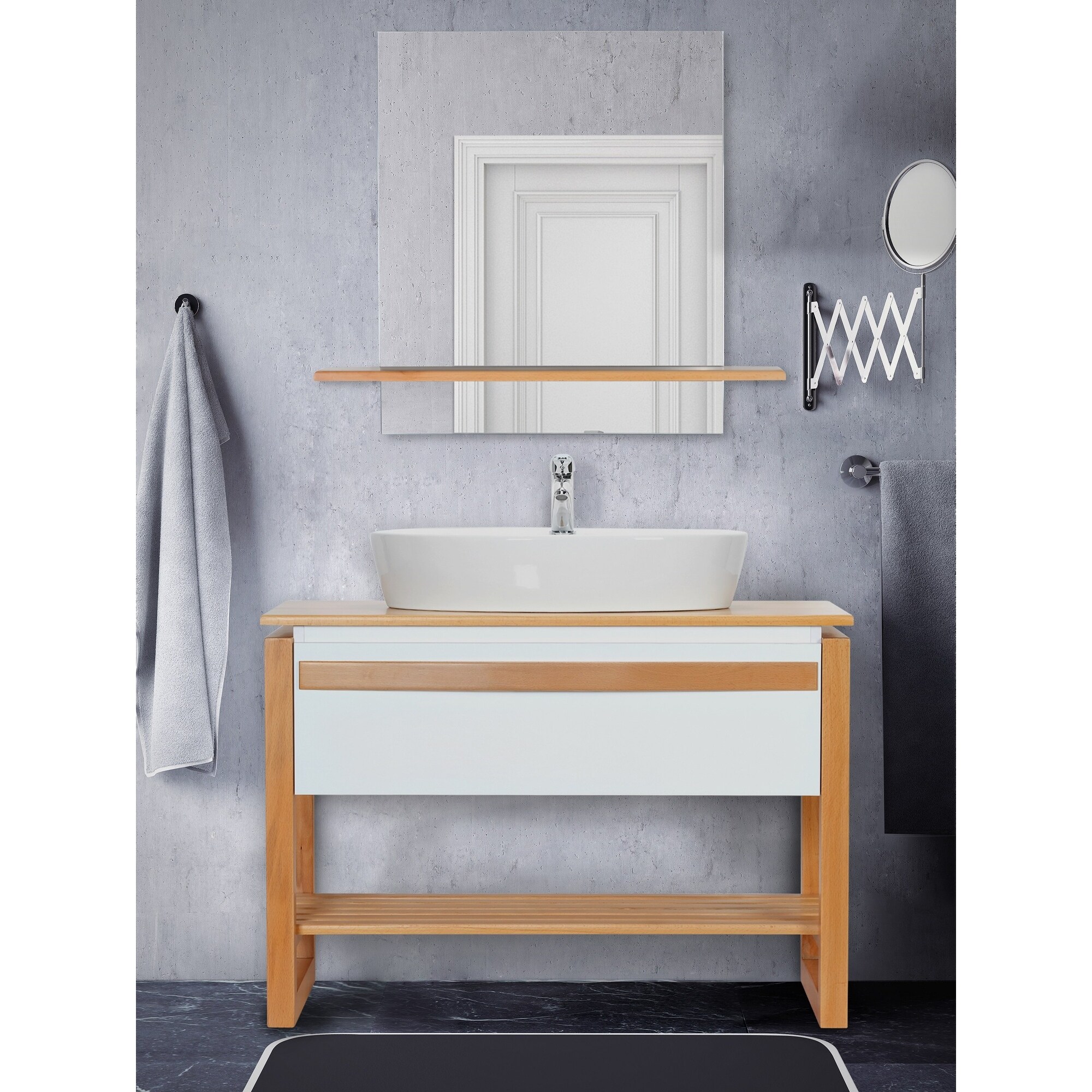 Giallo Rosso Bali 40 Inch Modern Freestanding Bathroom Vanity with