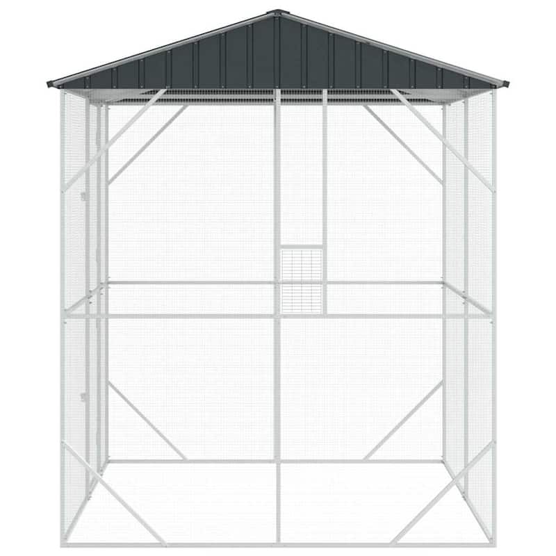 vidaXL Bird Cage Anthracite Galvanized steel