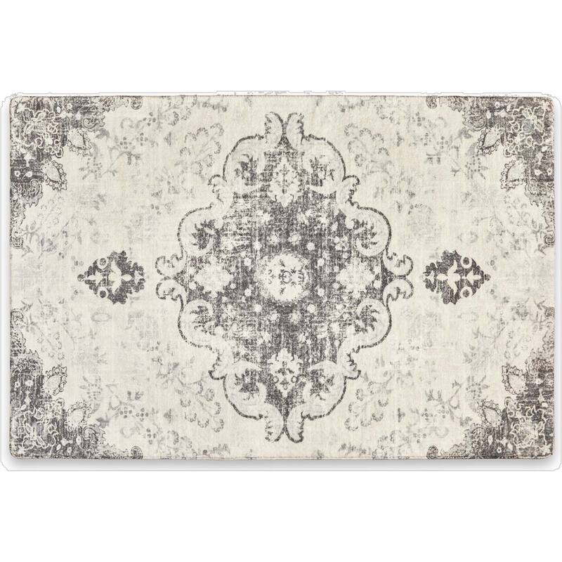 HomeRoots Medallion Traditional Rectangle Area Rug