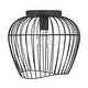 preview thumbnail 9 of 10, Hunter Redding Matte Black 1 Light Flush Mount - Industrial - Hallway, Bathroom, Entryway, Patio
