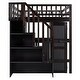 preview thumbnail 57 of 58, Full Size Multifunctional Loft Bed with Wardrobe With Shelves,A Side Desk With 2 Drawers,A Movable Table