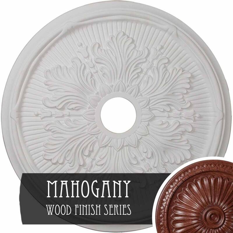 23 3/4"OD x 3 5/8"ID x 1 7/8"P Luton Leaf Ceiling Medallion