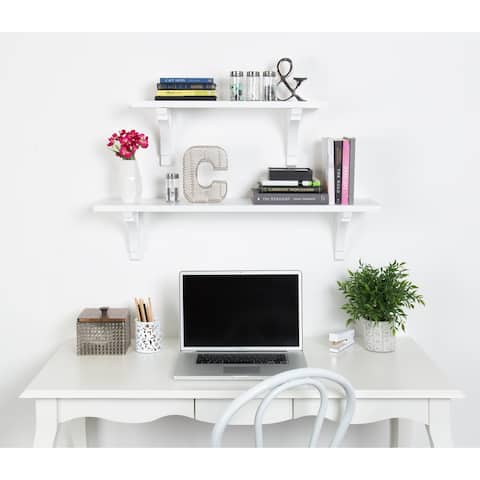 Kate and Laurel Corblynd Traditional Wood Wall Shelf