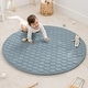 preview thumbnail 22 of 90, Premium Play Mat - Soft and Comfortable Kids & Toddler Play Mat with Non-Slip Bottom by Comfy Cubs Pacific Blue - Round - 48"