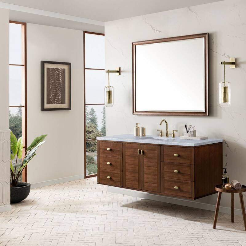 James Martin Vanities 670-V60S-3CAR Amberly 60" Free Standing or Wall