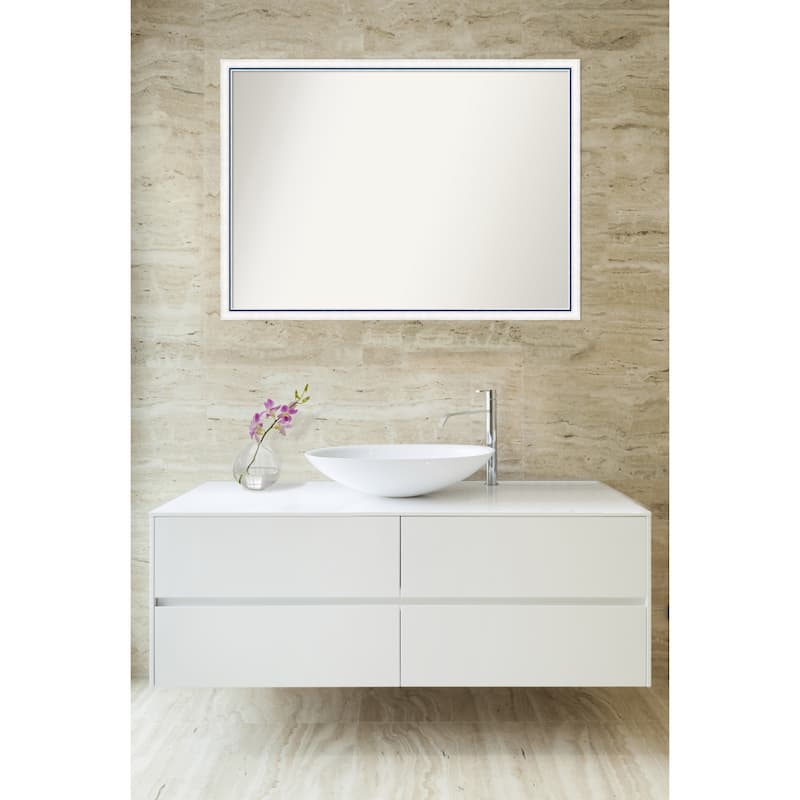 Morgan Non-Beveled Wood Framed Bathroom Vanity Wall Mirror