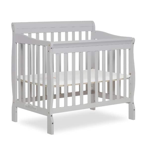 slide 2 of 8, Dream On Me Aden Convertible 4-in-1 Mini Crib Grey