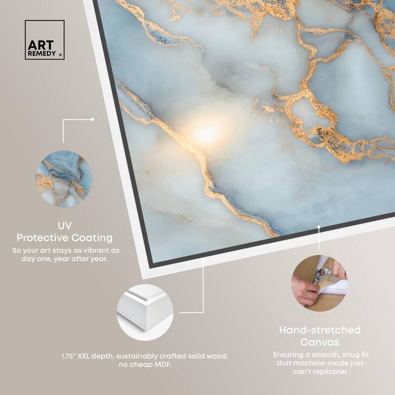 Azure Veins Canvas by Art Remedy