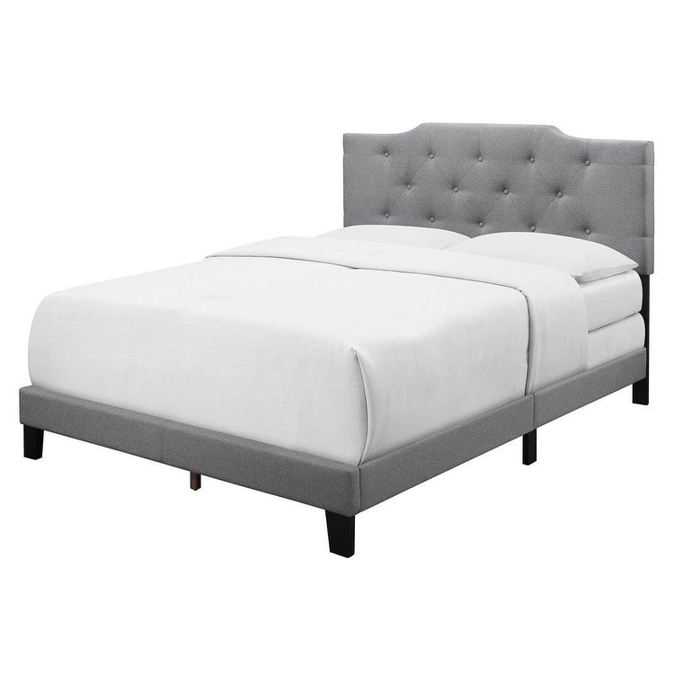 Copper Grove Kazanlak Tufted Upholstered Panel Bed - Grey - Queen