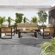 preview thumbnail 26 of 32, 4 Pieces Outdoor Furniture Sofa for 5 Person Conversation Set