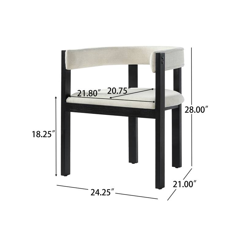 Christopher Knight Home - Dawson Modern Dining Arm Chair Set with Sculpted Comfort and Solid Wood Support