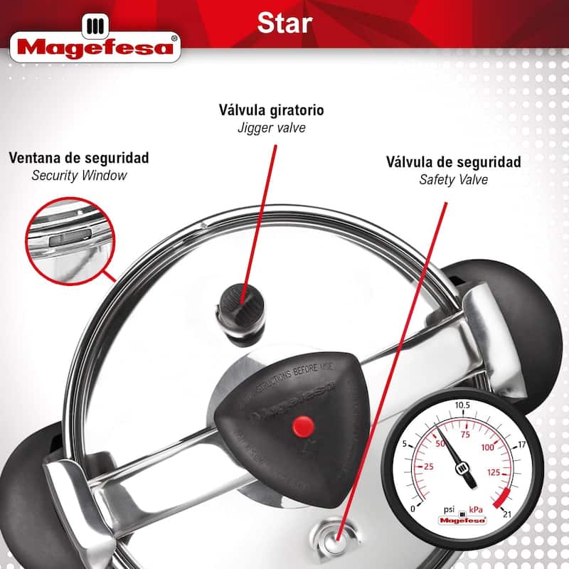 Magefesa Star Stainless Steel Pressure Cooker