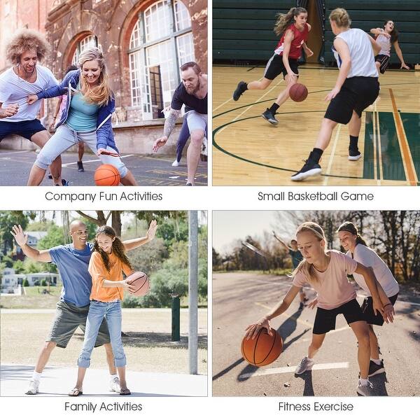 Shop Costway Adjustable Basketball Hoop System Stand Kid Indoor Outdoor Net Overstock 18820004