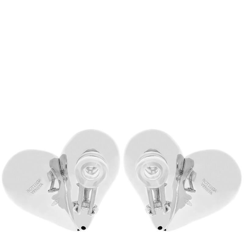 Bottega Veneta Drop Clip Earrings - Silver