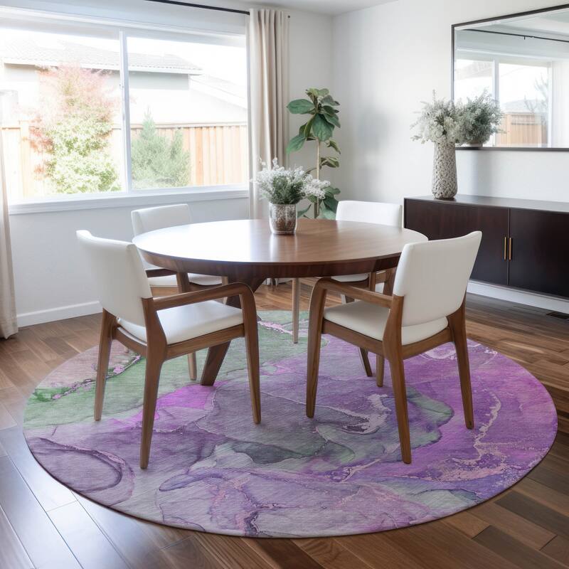 Almisi Unique Abstract Weather Resistant Sleek Contemporary Outdoor Rug