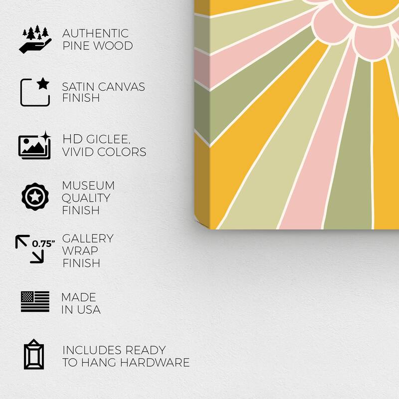 Wynwood Studio Canvas Fashion and Glam Number One Art Deco Yellow and Dark Yellow Modern & Contemporary Wall Art Canvas Print